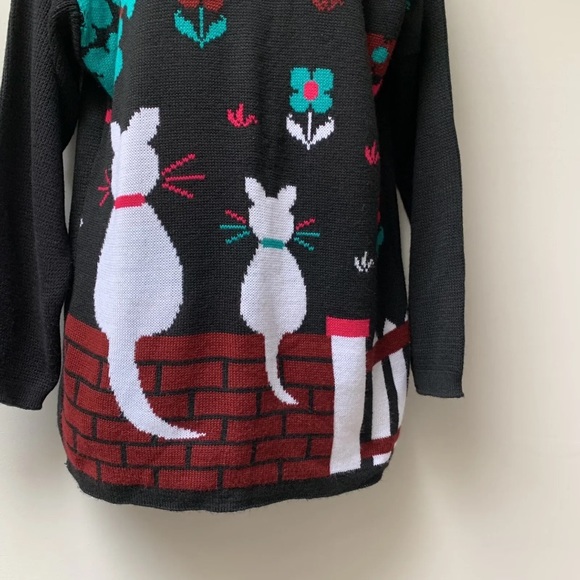 Vintage quirky fun car jumper fits uk 12 acrylic - Picture 2 of 10